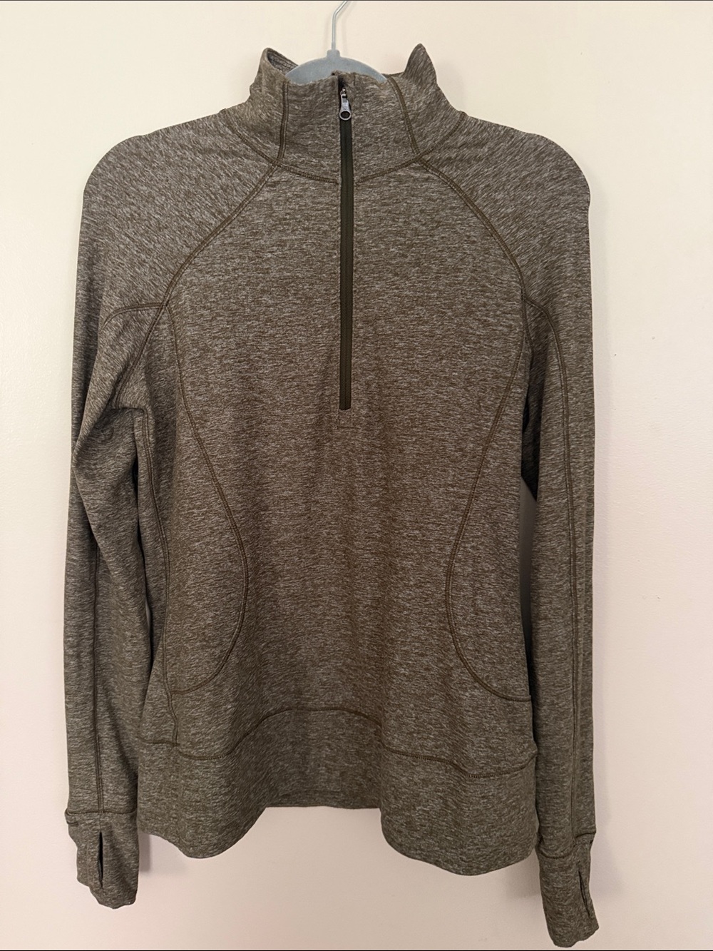 lululemon athletica Women's Half-Zip Pullover - Heather Olive Gray
